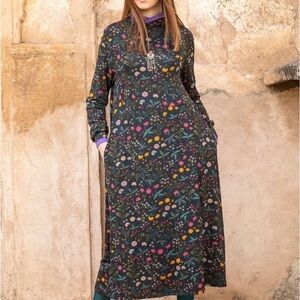 Gudrun Sjoden Multicolor Floral Long Sleeve Dress